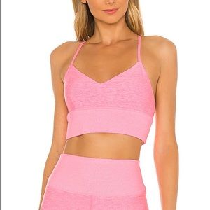 Alosoft Lavish Sports Bra in Macaroon Pink Heather